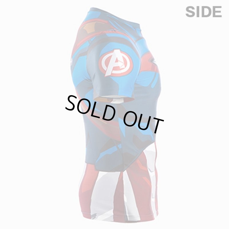 画像4: キャプテンアメリカBM・GEARハーフスリーブ (メンズ,半袖,ソフトコンプレッションTシャツ,高機能インナー,MARVEL,吸汗,速乾,伸縮) (4)