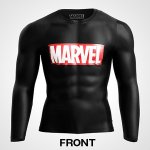 画像2: マーベルBM・GEARロングスリーブ (メンズ,長袖,ソフトコンプレッションTシャツ,高機能インナー,MARVEL,ジャストフィット,吸汗,速乾,伸縮) (2)