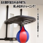 画像4: パンチングボールシングル ドラムセット(インナーグローブ付き)(ボクササイズ,トレーニング,ボクシング,高さ調節可能,ドアに設置,音声タイマー) (4)