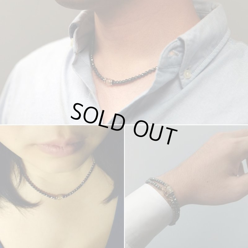 画像5: Universe(ユニバース)ゴールドヘマタイトネックレス(開運祈願,金運アップ祈願,ネックレス,天然石,ルチルクォーツ,ボタンカットヘマタイト,男女兼用) (5)