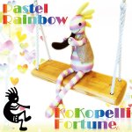 画像2: 大きなココペリKokopelli-Fortune-パステルレインボー (金運,開運,恋愛運,40cm,インディアンの精霊,ラッキーアイテム,お守り) (2)