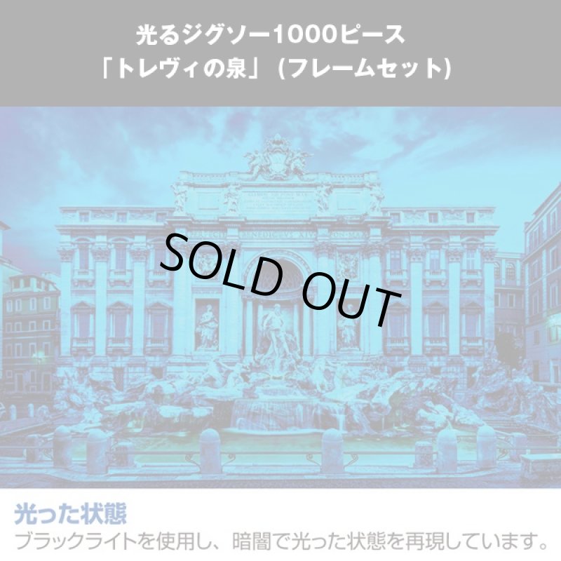 画像2: 光るジグソー1000P「トレヴィの泉/フレームセット」 (パズル,1000ピース,暗い場所で光る,イタリア,コインを投げ入れる) (2)