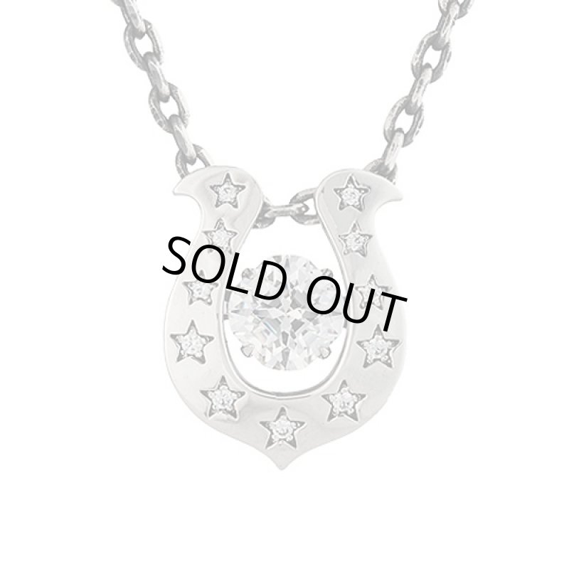 画像2: クロスフォーニューヨーク for menダンシングストーン馬蹄ネックレス(Crossfor New York,ペンダント,Dancing Stone,キュービックジルコニア） (2)