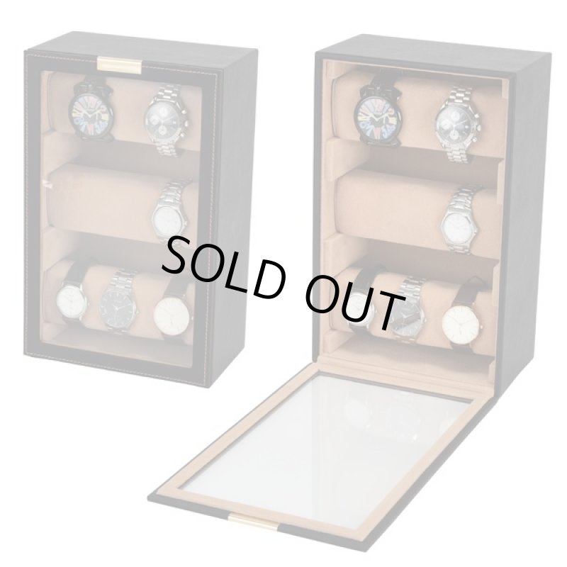 画像3: ウォッチタワー(メンズ,縦型,ウォッチケース,腕時計9本収納,ショーケース,ディスプレイ,ウォッチコレクション,専用クッション付き) (3)