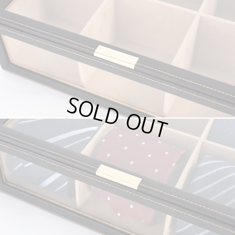 画像3: ネクタイケース(6本用)(卓上ネクタイ収納ケース,インテリア,ショップ風,ショーケース,ディスプレイ,積み重ね) (3)