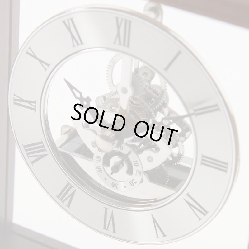 画像4: 送料無料銀の時計 (置時計,インテリア時計,クロック,ギフト用品,父の日ギフト,お祝い,木製置時計,天然木フレーム) (4)