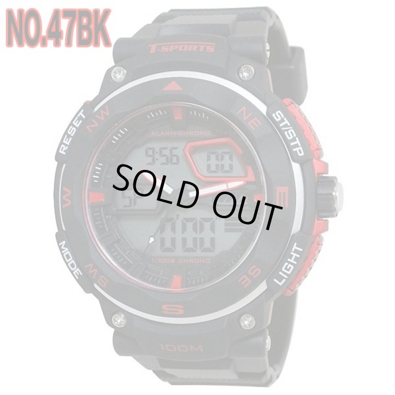 画像4: T-Sportsアナデジ・マルチフィールドウォッチ(メンズ,腕時計,100メートル防水,アナデジ,マルチファンクション,アラーム) (4)