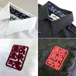 画像6: 絡繰魂「鳳凰刺繍ブロック柄コットンシャツ」(メンズ,長袖,ロングシャツ,和柄,抜き染プリント,綿,刺繍&プリント,からくりだましい) (6)