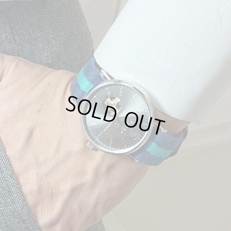 画像3: 送料無料FURBO DESIGN自動巻きメンズウォッチ「F2001」ネイビー×グリーン(フルボ,メンズ,腕時計,機械式時計,5気圧防水) (3)