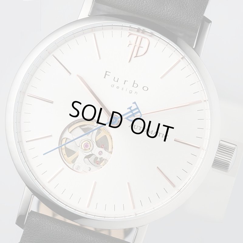 画像2: 送料無料FURBO DESIGN自動巻きメンズウォッチ「F2002」(フルボ,メンズ,腕時計,機械式時計,編みこみ,裏蓋スケルトン) (2)