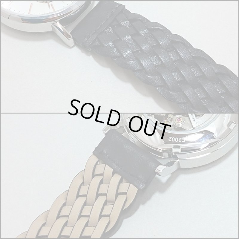 画像4: 送料無料FURBO DESIGN自動巻きメンズウォッチ「F2002」(フルボ,メンズ,腕時計,機械式時計,編みこみ,裏蓋スケルトン) (4)