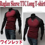 画像4: ラグランスリーブTTCロンT(メンズ,長袖,ツートンカラー,ラグラン袖,ロングスリーブ,ロングTシャツ,スリムデザイン) (4)