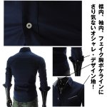 画像4: ボタンダウンロールアップロングスリーブシャツ(メンズ,長袖,カジュアルシャツ,ファッション,コーディネート,ロールアップ袖) (4)