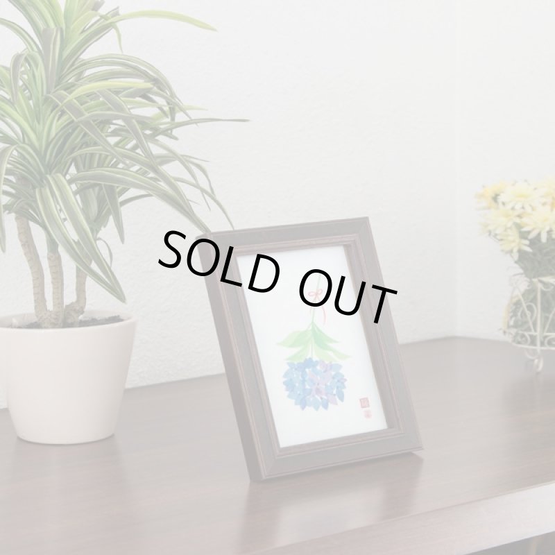 画像2: RIEの「幸福のあじさい」 (逆さ紫陽花,フラワーアート,フレーム付,新築祝い,記念日,ギフト,開運祈願,金運祈願,アーティスト) (2)