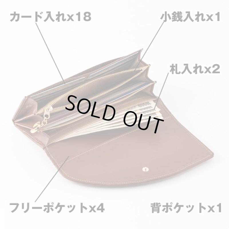 画像4: 送料無料本馬毛使用・右肩上がり馬九行久金運財布(男女兼用,九頭の馬,右肩上がり,馬蹄型ストラップ,長財布) (4)