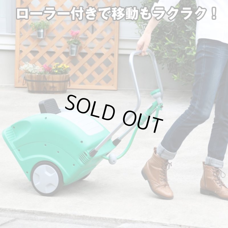 画像2: 送料無料フットステップホースリール (足踏み,足レバー,巻取り,移動,持ち運び,組み立て,ハンドル,タイヤ,ローラー) (2)