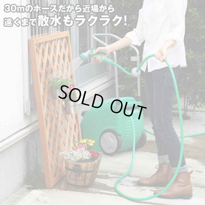 画像3: 送料無料フットステップホースリール (足踏み,足レバー,巻取り,移動,持ち運び,組み立て,ハンドル,タイヤ,ローラー) (3)