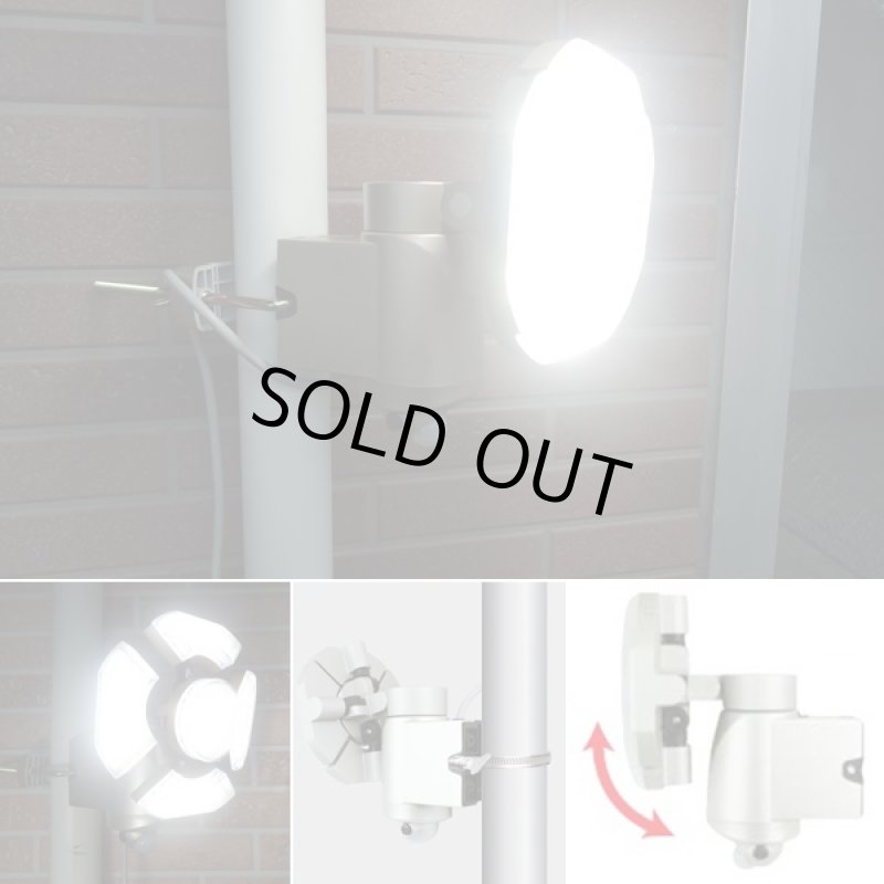 画像3: 全方向可動式ハイパワーLEDセンサーライト (照明,5灯,2000ルーメン,防犯,AC電源,コンセント式,人感センサー,セキュリティライト) (3)