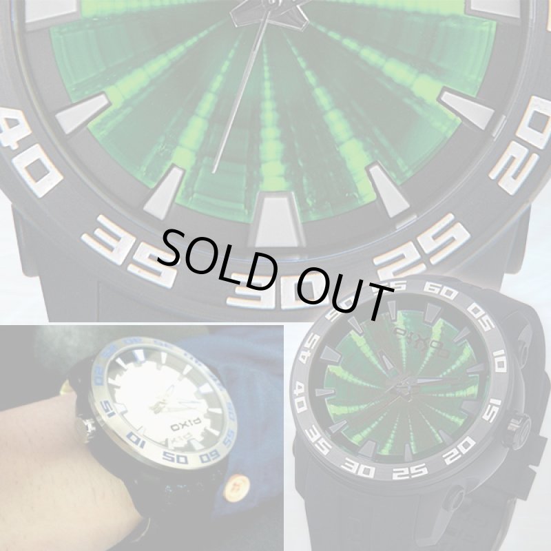 画像2: 送料無料PIXOバーチャル・ディスプレイLEDウォッチ「TIME TUNNEL」(男女兼用,腕時計,LEDディスプレイ,3Dライト効果) (2)