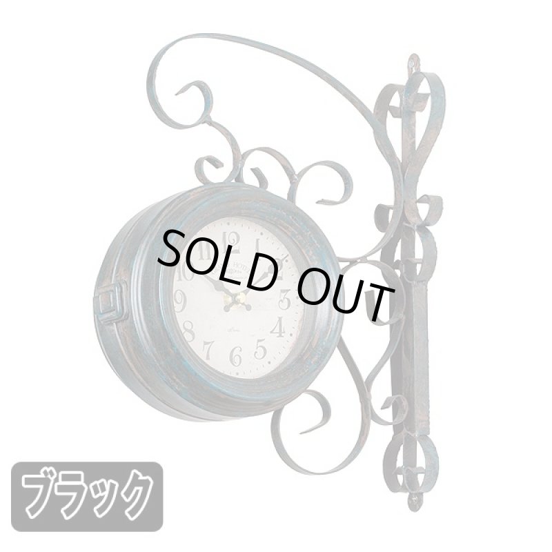 画像2: オールドストリートボスサイドクロック(アンティーク,時計,掛け時計,ウォールクロック,両面,インテリア,壁掛け,インテリア,ディスプレイ) (2)