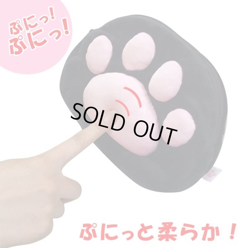 画像2: 肉球ポーチ「クロ」(肉球シリーズ,ネコ肉球グッズ,コスメポーチ,小物入れ,ねこ,猫,黒猫,クロネコ,レディース,女性) (2)