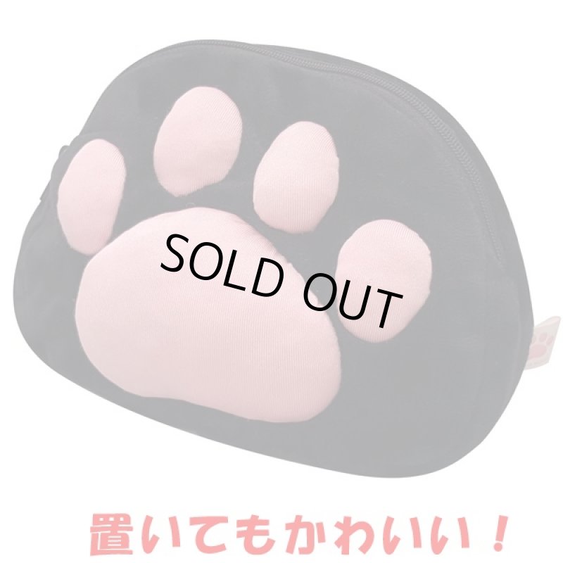 画像3: 肉球ポーチ「クロ」(肉球シリーズ,ネコ肉球グッズ,コスメポーチ,小物入れ,ねこ,猫,黒猫,クロネコ,レディース,女性) (3)