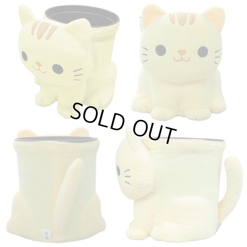画像2: ねこのぬいぐるみダスト(ねこのしっぽ物語,ねこグッズ,ゴミ箱,アニマルゴミ箱、ぬいぐるみ風,アニマル小物入れ) (2)