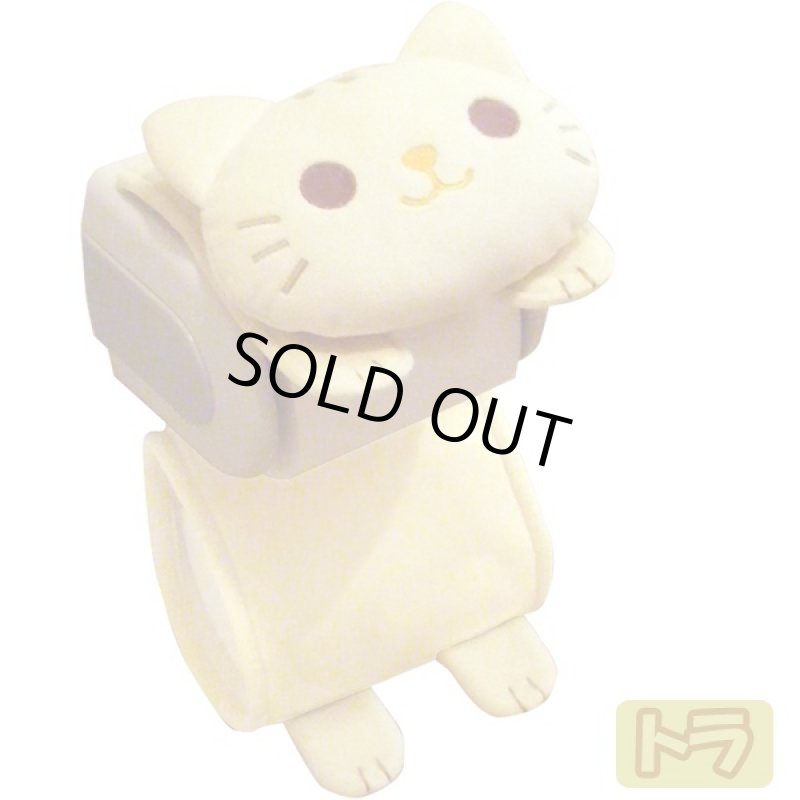 画像4: ねこのロールペーパーホルダー(ねこのしっぽ物語,アニマルグッズ,トイレロールペーパーホルダー、ぬいぐるみ風) (4)