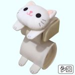 画像5: ねこのロールペーパーホルダー(ねこのしっぽ物語,アニマルグッズ,トイレロールペーパーホルダー、ぬいぐるみ風) (5)