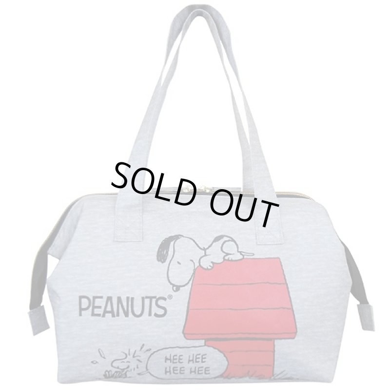 画像5: スヌーピーがまぐち保冷バッグスウェット風(SNOOPY,がま口,ランチバッグ,スヌーピー公式,レディース,保冷用バッグ,お弁当バッグ,ミニボストン) (5)