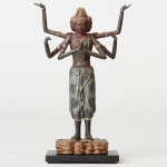 画像2: 送料無料仏像「阿修羅」(卓上ミニ仏像,阿修羅像,仏像フィギュア,手のひらサイズ,ポリストーン,TanaCocoro,掌) (2)