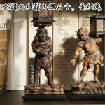 画像1: 竜燈鬼像 (送料無料,卓上ミニ仏像,仏像フィギュア,天燈鬼,手のひらサイズ,ミニ仏像,ポリストーン,TanaCocoro,掌) (1)