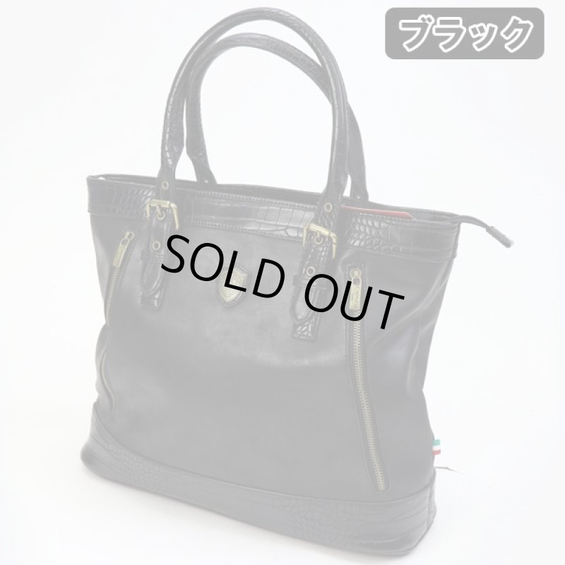画像4: Crestaダブルファスナークロコ型押しトート (セール,SALE,限定品,メンズ,トートバッグ,ビジネス,カジュアル,2WAY) (4)