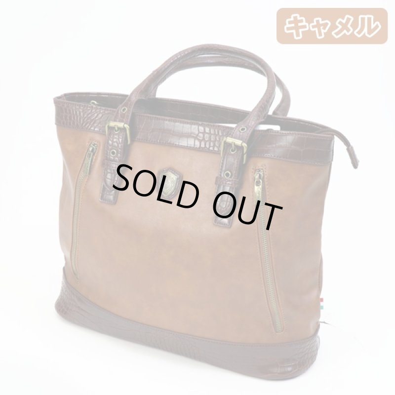 画像5: Crestaダブルファスナークロコ型押しトート (セール,SALE,限定品,メンズ,トートバッグ,ビジネス,カジュアル,2WAY) (5)