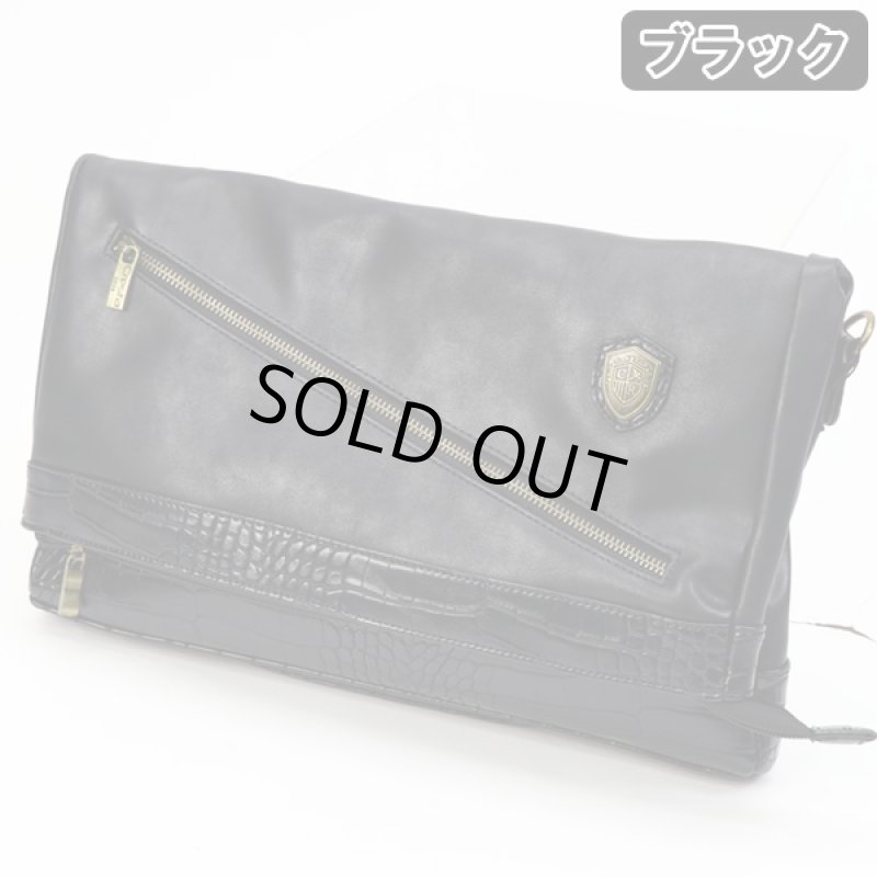 画像4: Cresta2WAYロッククロコ型押しクラッチバッグ (SALE,限定品,メンズ,ビジネス,カジュアル,2WAY,メッセンジャーバッグ) (4)