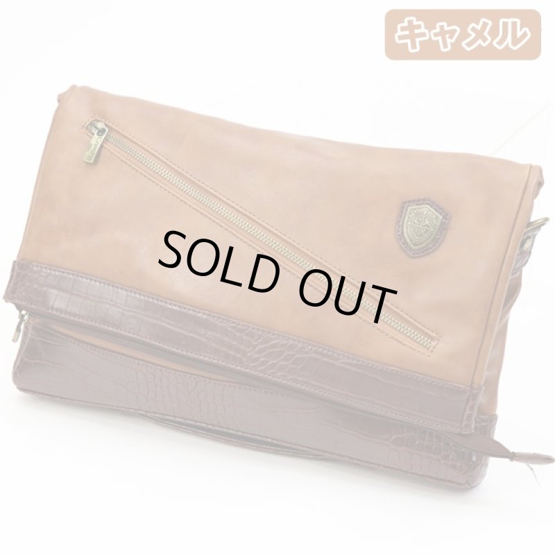 画像5: Cresta2WAYロッククロコ型押しクラッチバッグ (SALE,限定品,メンズ,ビジネス,カジュアル,2WAY,メッセンジャーバッグ) (5)