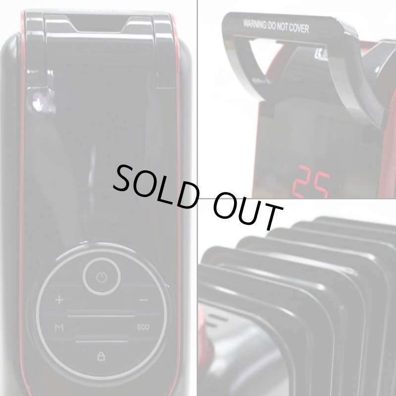 画像5: 送料無料!LED液晶パネル搭載BLACKオイルヒーターeco(暖房器,節約,液晶パネル,1200W,7枚フィン,エコモード,タイマー) (5)
