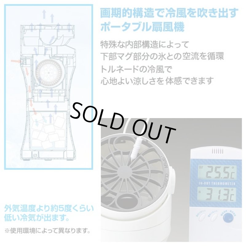 画像2: 氷で冷風!クールオアシス (ポータブル冷風扇,扇風機,熱中症対策,残暑,猛暑,レジャー,CoolOasis,電池式,携帯) (2)