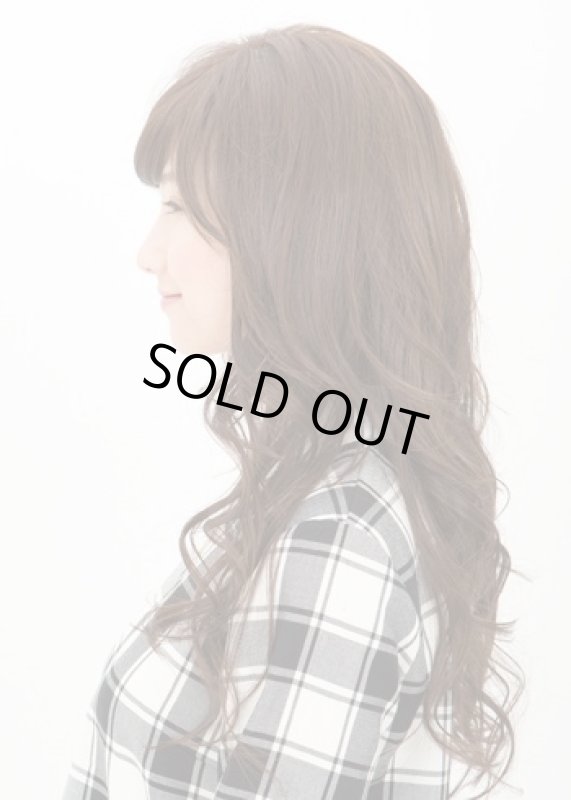 画像2: Lapin d'or レディースウィッグ マニッシュロングウェーブ(ショコラブラウン)(ラパンドアール/フルウィッグ/髪/ヘアー) (2)