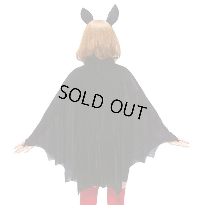 画像4: ハロウィンコスプレ「コウモリPONCHO」 (コスチューム,蝙蝠,ポンチョ,カチューシャ,パーティー,レディース,衣装) (4)