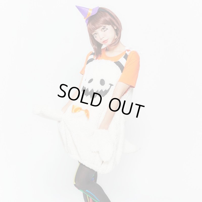 画像3: ハロウィンコスプレ「もこもこおばけ」 (ゴースト,ワンピース,カチューシャ,帽子,ポケット,しっぽ,パーティー,レディースハロウィン) (3)