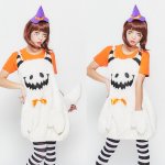 画像4: ハロウィンコスプレ「もこもこおばけ」 (ゴースト,ワンピース,カチューシャ,帽子,ポケット,しっぽ,パーティー,レディースハロウィン) (4)