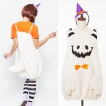 画像5: ハロウィンコスプレ「もこもこおばけ」 (ゴースト,ワンピース,カチューシャ,帽子,ポケット,しっぽ,パーティー,レディースハロウィン) (5)