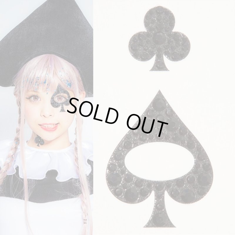 画像3: ハロウィンフェイスシール「デコラインストーン・トランプ柄セット」 (デコシール,キラキラ,トランプ柄,コスプレ,イベント) (3)