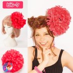 画像3: パーティ・フェス・イベントコスプレ「ネオンフラワーアクセ」 (イベント,パーティー,コスプレ,ヘアアクセサリー,ボンボン風髪飾り) (3)