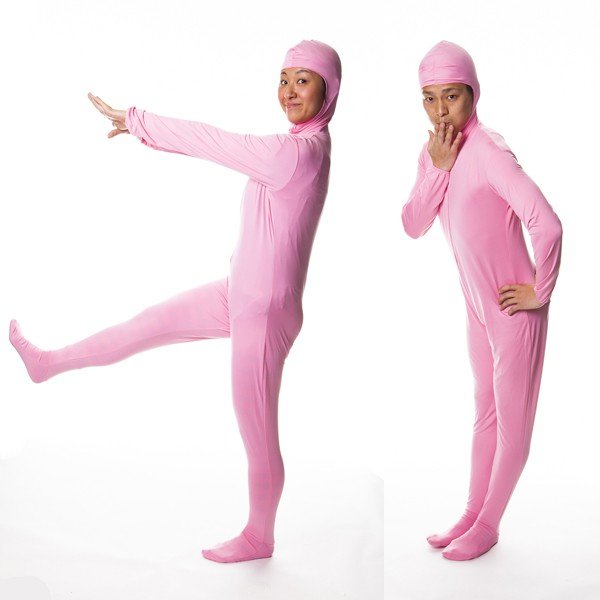 【極美品】オールタイツ 全身タイツ ピンク色 全身タイツ・ピンク (全身コスプレ,文化祭,パーティー,余興,宴会