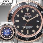 画像2: TECHNOS「テクノス」グランドオーシャンII(メンズ,ウォッチ,腕時計,蓄光,ピンクゴールドサークルインデックス,15気圧防水,クォーツ) (2)