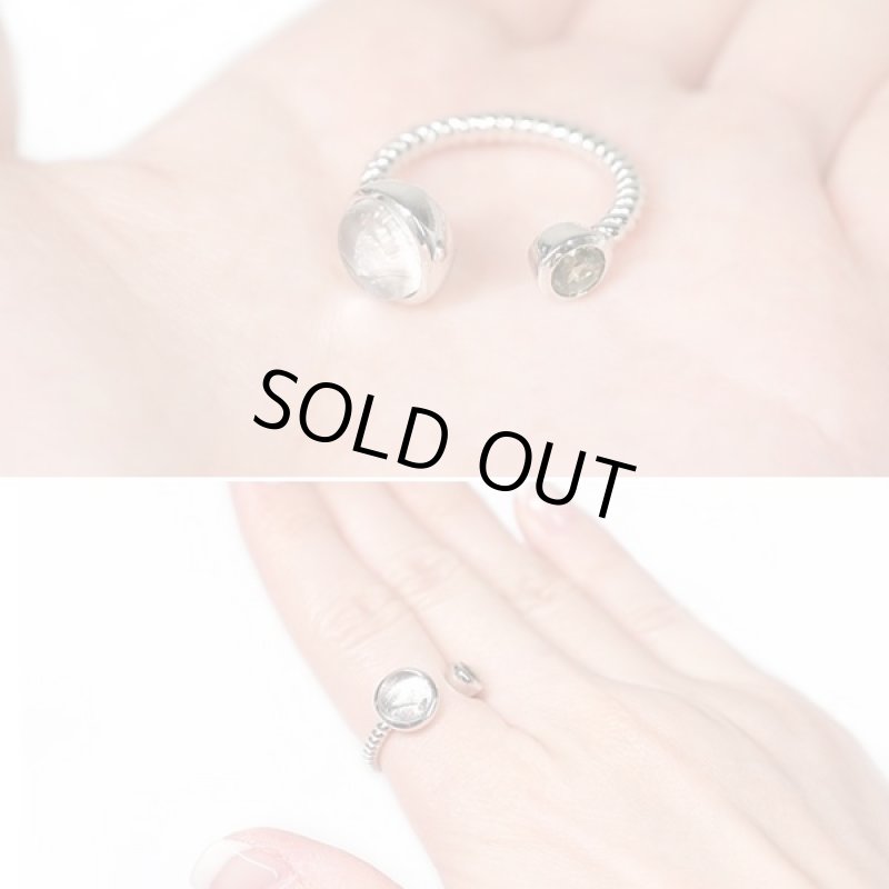 画像5: 送料無料5Aクラス隕石(ギベオン)&モルダバイト エナジーリング (メテオライト,シルバー925,SV925,天然石リング,銀河) (5)