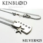 画像1: 送料無料KENBLOODペンダント「KP-411BK」 (ネックレス,アクセサリー,ドックタグ,スター,星,SILVER925,ストリート) (1)