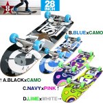 画像1: ショートスケボー「GOSK8」28インチ(スケートボード,ミニスケボー,ミニスケートボード,ゴースケート,キッズ,子供,初心者,コンプリートデッキ) (1)